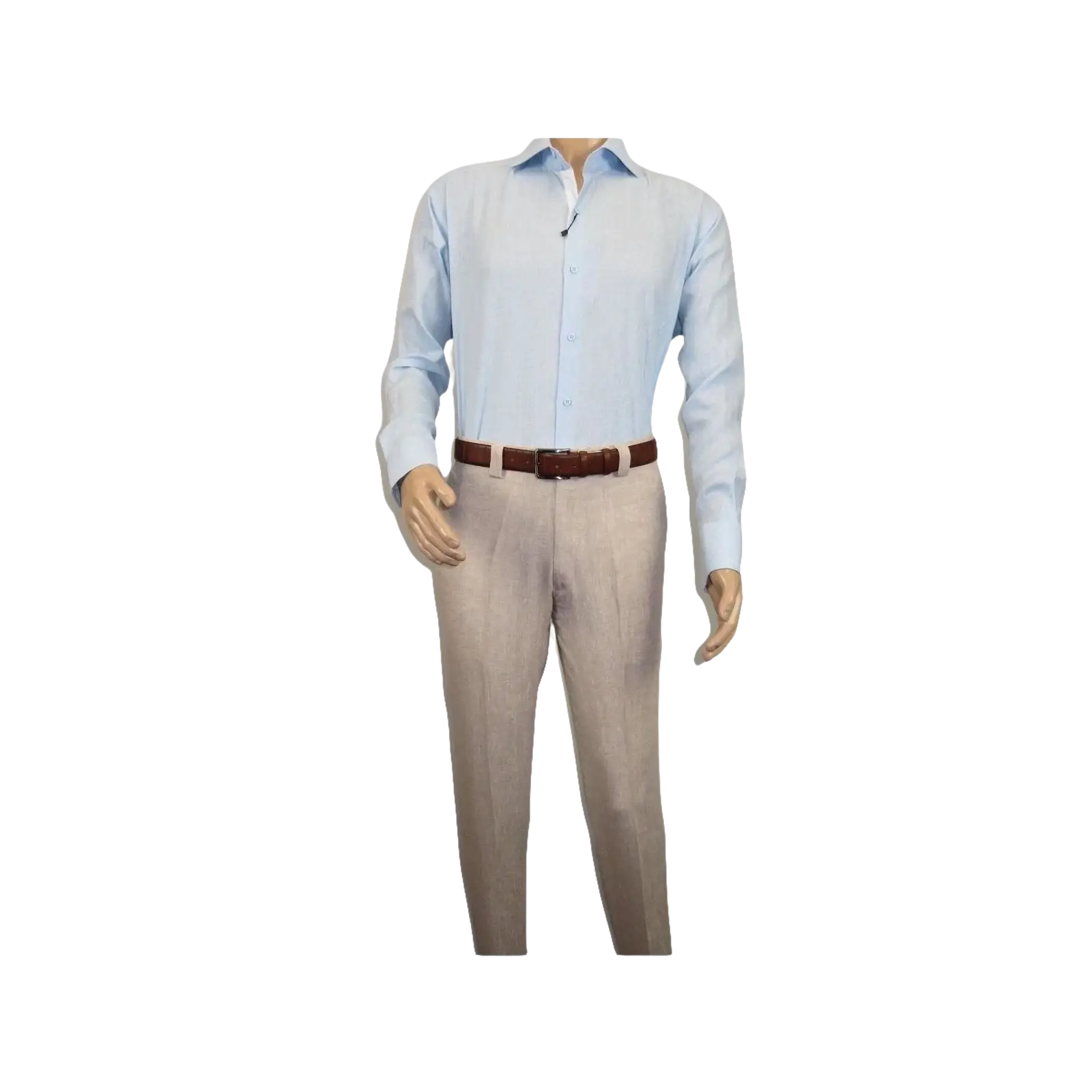 Men Premium 100% Linen Cocktail Suit by INSERCH Breathable and cool SU880 Tan - J.Valintin Men's Wear Legend - 100647