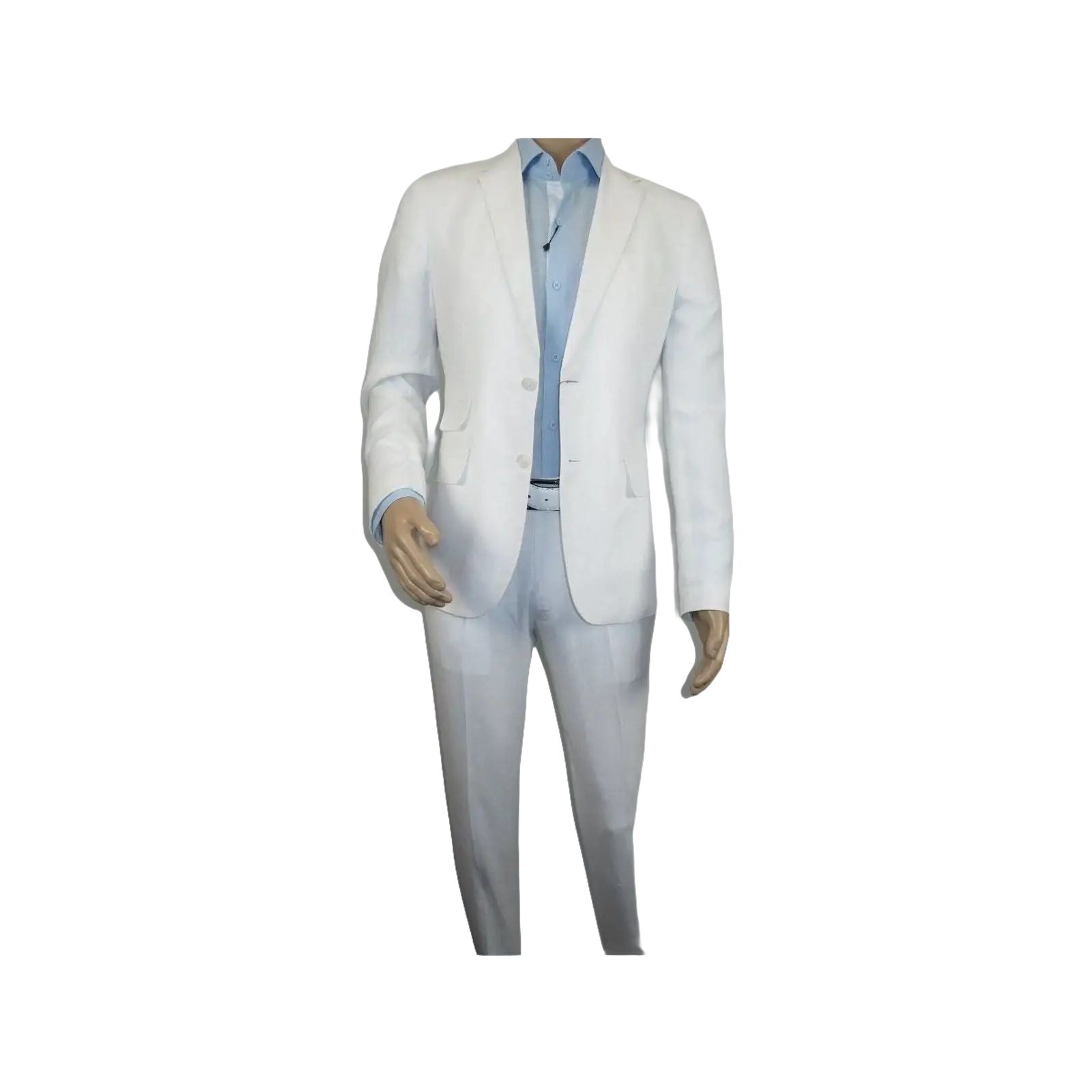 Men Premium 100% Linen Cocktail Suit by INSERCH Breathable and cool SU880 White - J.Valintin Men's Wear Legend - 100640