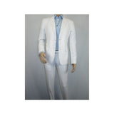 Men Premium 100% Linen Cocktail Suit by INSERCH Breathable and cool SU880 White - J.Valintin Men's Wear Legend - 100640