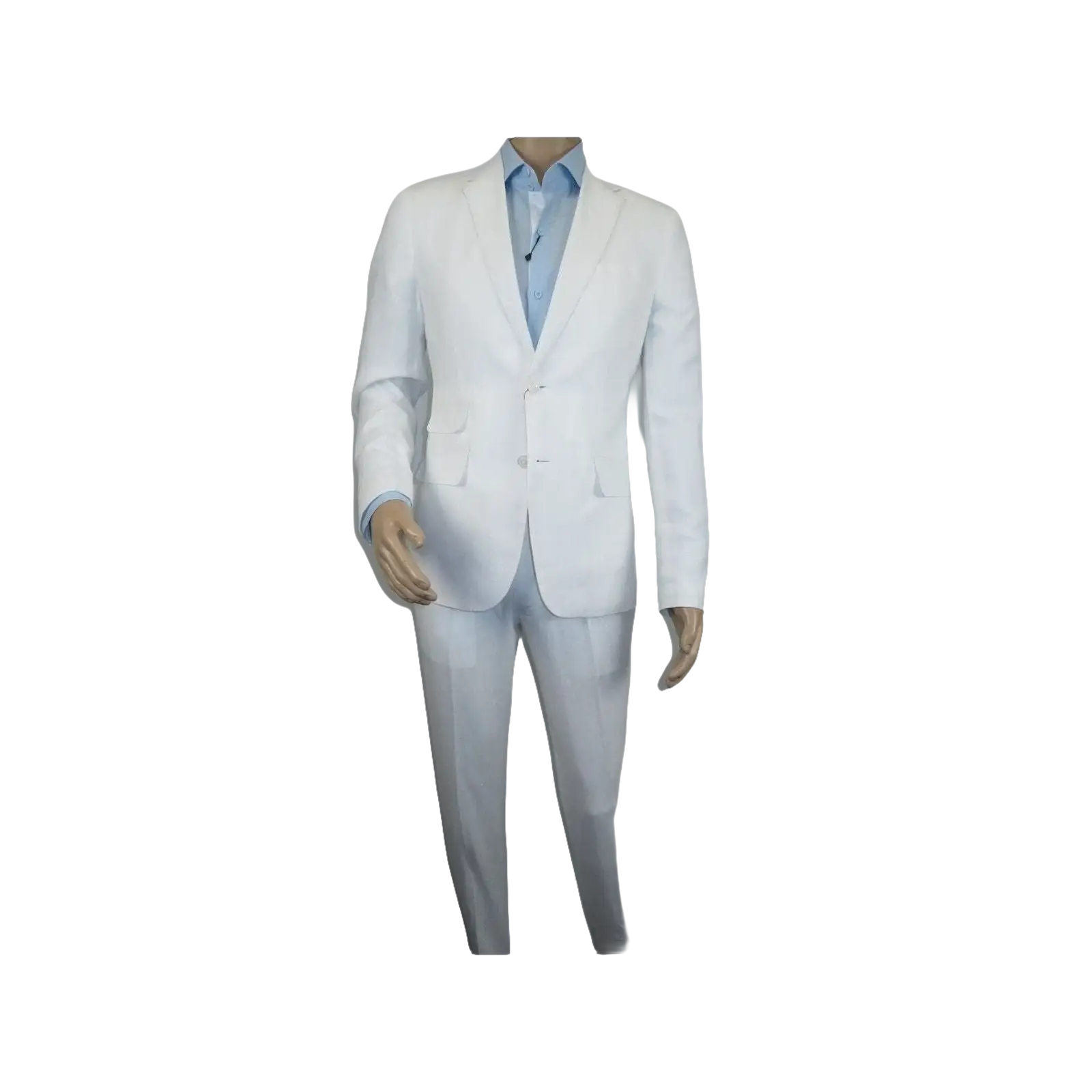 Men Premium 100% Linen Cocktail Suit by INSERCH Breathable and cool SU880 White - J.Valintin Men's Wear Legend - 100640