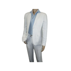 Men Premium 100% Linen Cocktail Suit by INSERCH Breathable and cool SU880 White - J.Valintin Men's Wear Legend - 100640