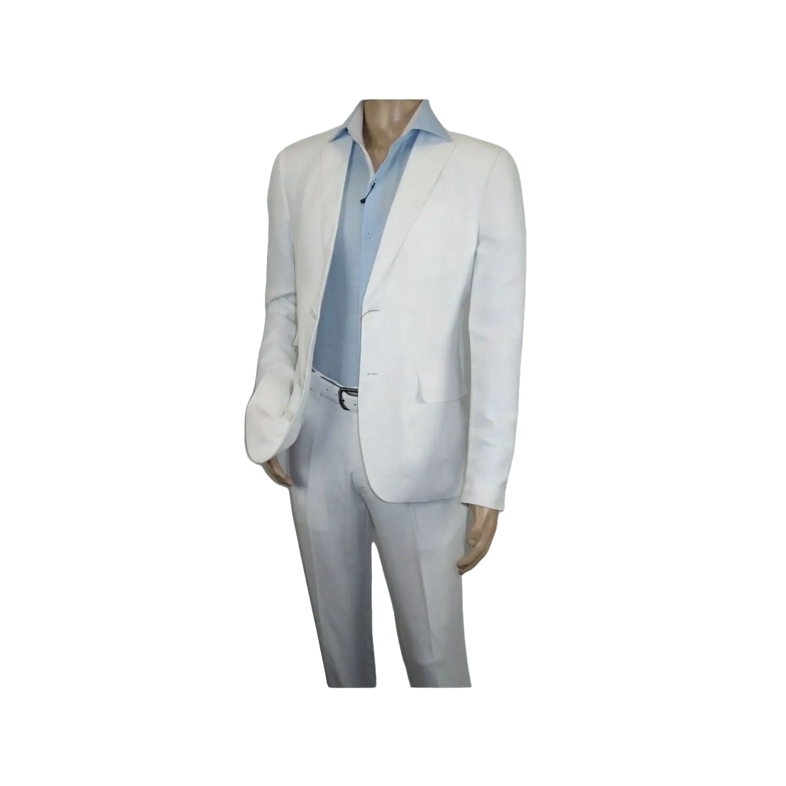 Men Premium 100% Linen Cocktail Suit by INSERCH Breathable and cool SU880 White - J.Valintin Men's Wear Legend - 100640