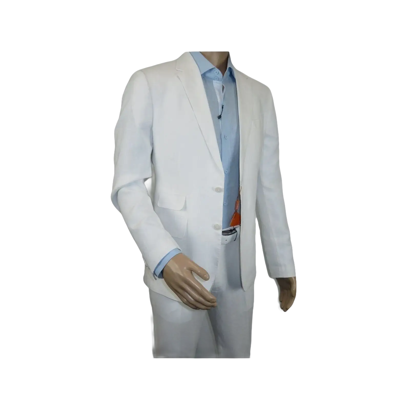 Men Premium 100% Linen Cocktail Suit by INSERCH Breathable and cool SU880 White - J.Valintin Men's Wear Legend - 100640
