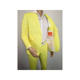 Men Premium 100% Linen Cocktail Suit by INSERCH Breathable and cool SU880 Yellow - J.Valintin Men's Wear Legend - 100654