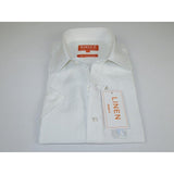 Men Premium Quality Soft Linen Sports Shirt INSERCH Short Sleeves SS717 White - J.Valintin Men's Wear Legend - 100710