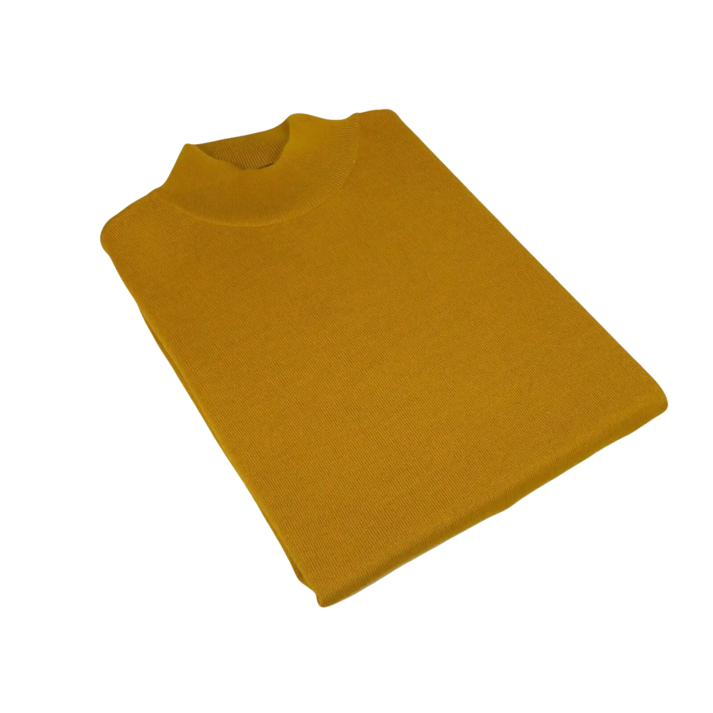 Men PRINCELY Made in Turkey Soft Merinos Wool Sweater Knits Mock 1011 - 00 Gold - J.Valintin Men's Wear Legend - 96657