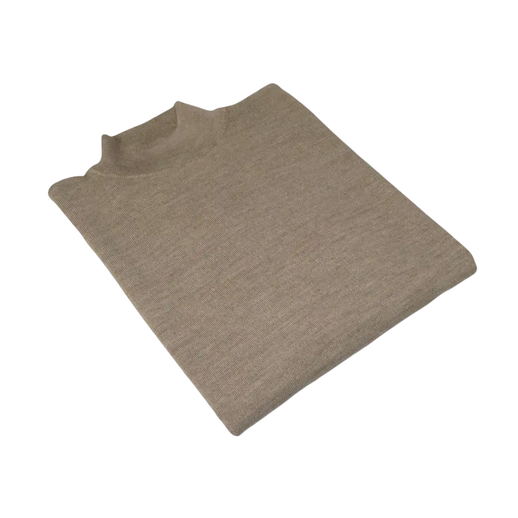 Men PRINCELY Soft Comfort Merinos Wool Sweater Knits Mock 1011 - 00 Mocha - J.Valintin Men's Wear Legend - 1011 - 00 Mocha - M