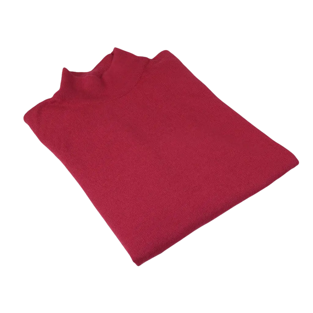 Men PRINCELY Soft Comfort Merinos Wool Sweater Knits Mock 1011 - 00 Raspberry - J.Valintin Men's Wear Legend - 1011 - 00 Rasp - M