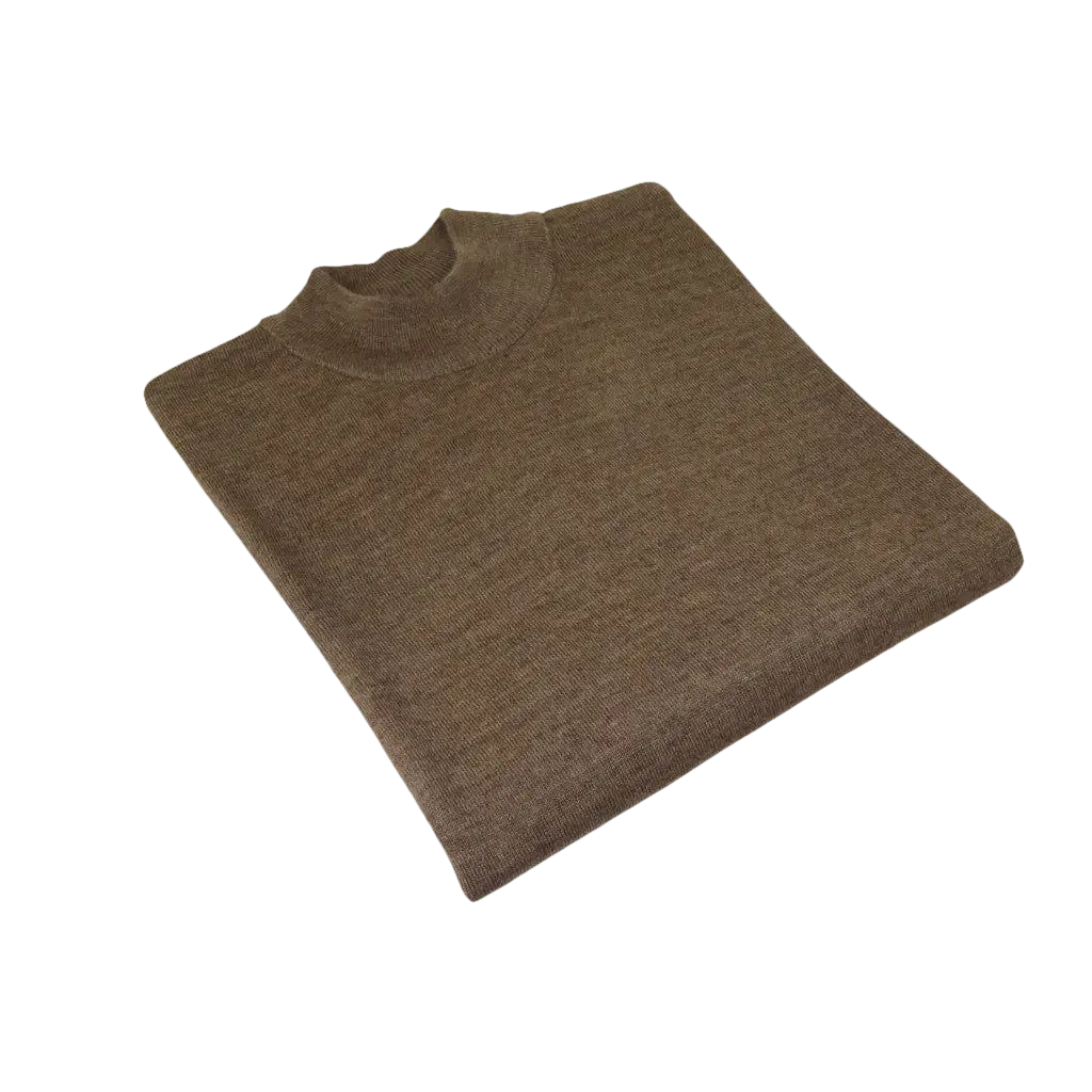 Men PRINCELY Soft Comfort Merinos Wool Sweater Knits Mock 1011 - 00 Taupe - J.Valintin Men's Wear Legend - 1011 - 00 Taupe - M