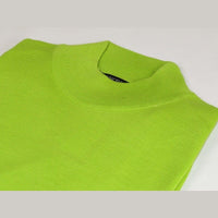 Men PRINCELY Soft Comfortable Merinos Wool Sweater Knits Mock 1011 - 00 Lime Green - J.Valintin Men's Wear Legend - 96673