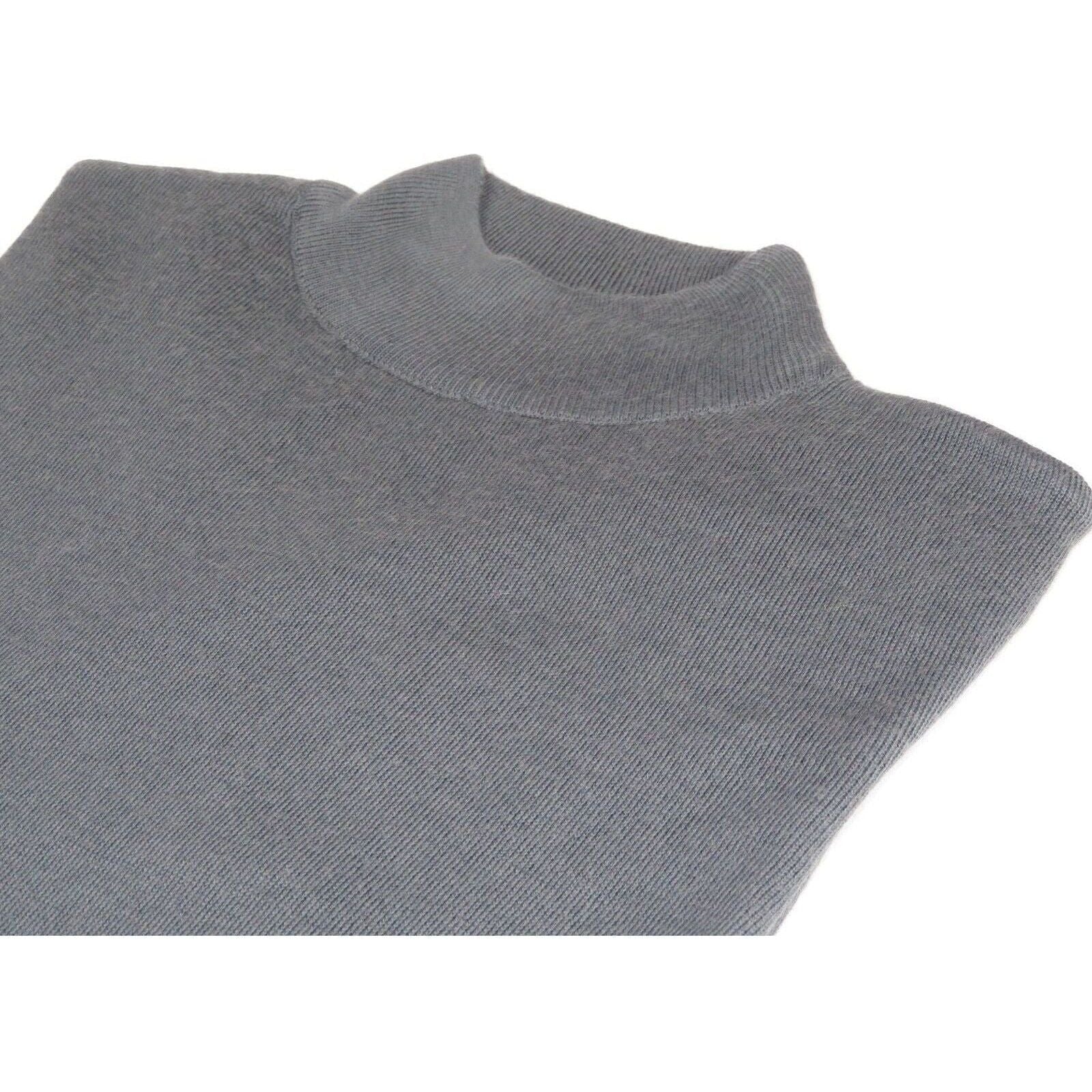 Men PRINCELY Soft Comfortable Merinos Wool Sweater Knits Mock 1011 - 00 Steel Gray - J.Valintin Men's Wear Legend - 96693