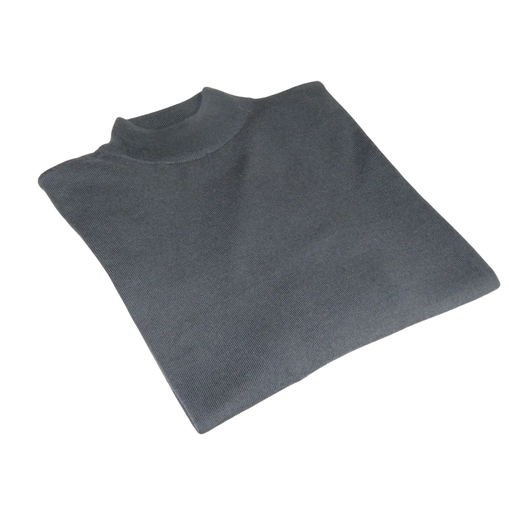 Men PRINCELY Soft Comfortable Merinos Wool Sweater Knits Mock 1011 - 00 Steel Gray - J.Valintin Men's Wear Legend - 96693