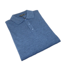 Men PRINCELY Soft Merinos Wool Sweater Knits Lightweight Polo 1011 - 40 Denim Blue - J.Valintin Men's Wear Legend - 96634