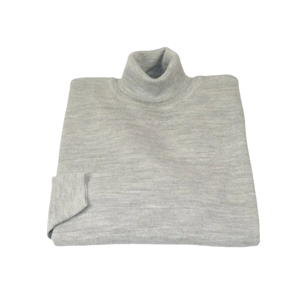 Men PRINCELY Turtle neck Sweater From Turkey Merino Wool 1011 - 80 Silver - J.Valintin Men's Wear Legend - 1011 - 80 Silver - M