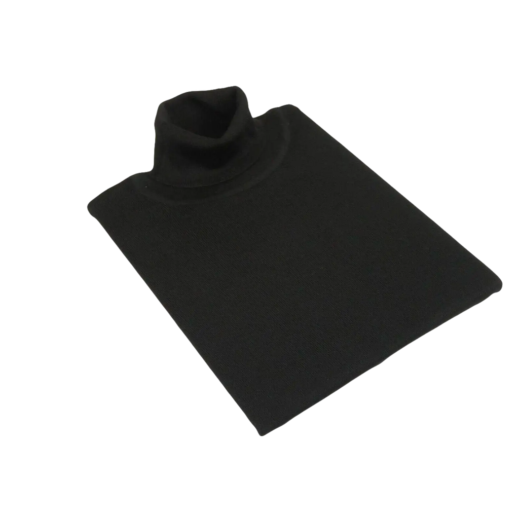 Men PRINCELY Turtle neck Sweater From Turkey Soft Merino Wool 1011 - 80 Black - J.Valintin Men's Wear Legend - 96753