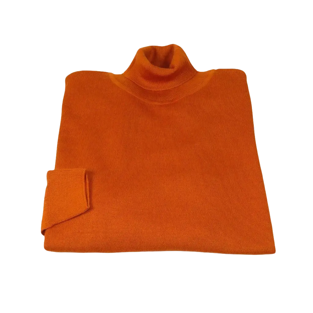 Men PRINCELY Turtle neck Sweater From Turkey Soft Merino Wool 1011 - 80 Cognac - J.Valintin Men's Wear Legend - 1011 - 80 cognac - M