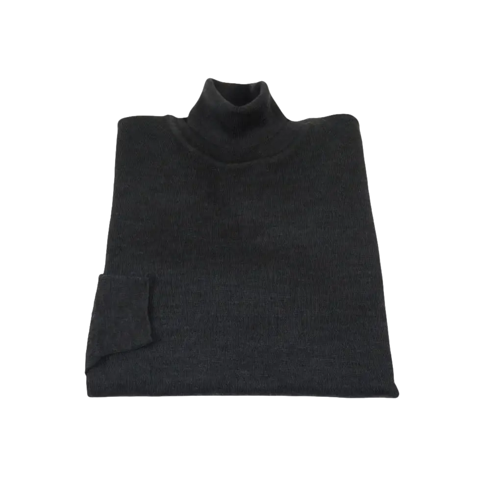 Men PRINCELY Turtle neck Sweater Turkey Soft Merinos Wool 1011 - 80 Charcoal - J.Valintin Men's Wear Legend - 1011 - 80 Charcoal - M