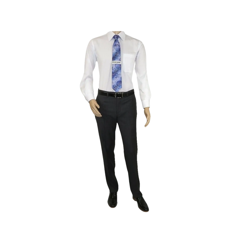 Men RALPH LAUREN Suit Wool Blend Two Button Classic Pinstripe Formal 0151 Gray - J.Valintin Men's Wear Legend - 18241