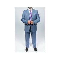 Men RALPH LAUREN Suit Wool Blend Two Button Shark Texture Formal 0278 Sky Blue - J.Valintin Men's Wear Legend - 18213