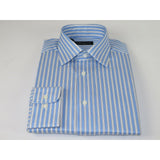 Men Reddington 100% Cotton Dress Sports shirt Regular Modern fit 175 Blue Stripe - J.Valintin Men's Wear Legend - 4420