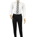 Men RENOIR Dressy Suit Separates Solid Slim Fit 201 - 1 Black Double Breasted - J.Valintin Men's Wear Legend - 201 - 1 DB - 36S