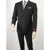 Men RENOIR Dressy Suit Separates Solid Slim Fit 201 - 1 Black Double Breasted - J.Valintin Men's Wear Legend - 201 - 1 DB - 36S