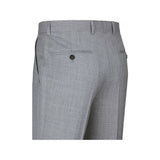 Men Renoir Flat Front Pants 100% Soft Wool Super 140s Classic Fit 508 - 5 Lt Gray - J.Valintin Men's Wear Legend - 3229