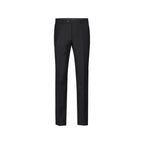 Men Renoir Flat Front Slacks 100% Soft Wool Super 140's Classic Fit 508 - 1 Black - J.Valintin Men's Wear Legend - 73898