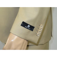 Men Renoir Suit Separate Super 140 Wool Two Button Classic Fit 508 - 4 Beige New - J.Valintin Men's Wear Legend - 96058