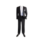 Men Renoir Suit Separate Super 140s Soft Wool Two Button Classic Fit 508 - 1 Black - J.Valintin Men's Wear Legend - 73369