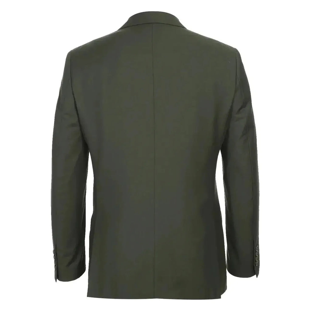 Men RENOIR Suit Seprates Solid 2 Button Business Formal Slim Fit 201 - 10 Olive - J.Valintin Men's Wear Legend - 201 - 10 Olive - 36S