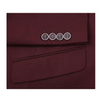 Men RENOIR suit Solid 2 Button Business Formal All Purpose Slim Fit 201 - 8 Wine - J.Valintin Men's Wear Legend - 97525