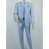 Men RENOIR suit Solid 2 Button Business Formal All Purpose Slim Fit 203 - 9 Blue - J.Valintin Men's Wear Legend - 97617