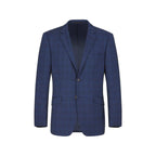 Men RENOIR suit Solid 2Button Business Formal Slim Fit 292 - 6 Window Pane Plaid - J.Valintin Men's Wear Legend - 97651