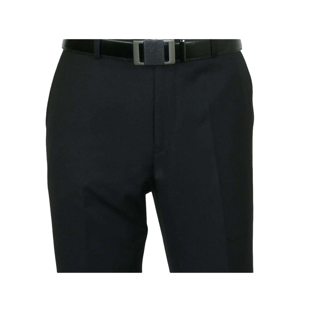 Men RENOIR Suit Solid Two Button Business Formal Classic Regular Fit 201 - 1 Black - J.Valintin Men's Wear Legend - 22369