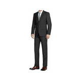 Men RENOIR Suit Solid Two Button Business Formal Classic Regular Fit 201 - 1 Black - J.Valintin Men's Wear Legend - 22369