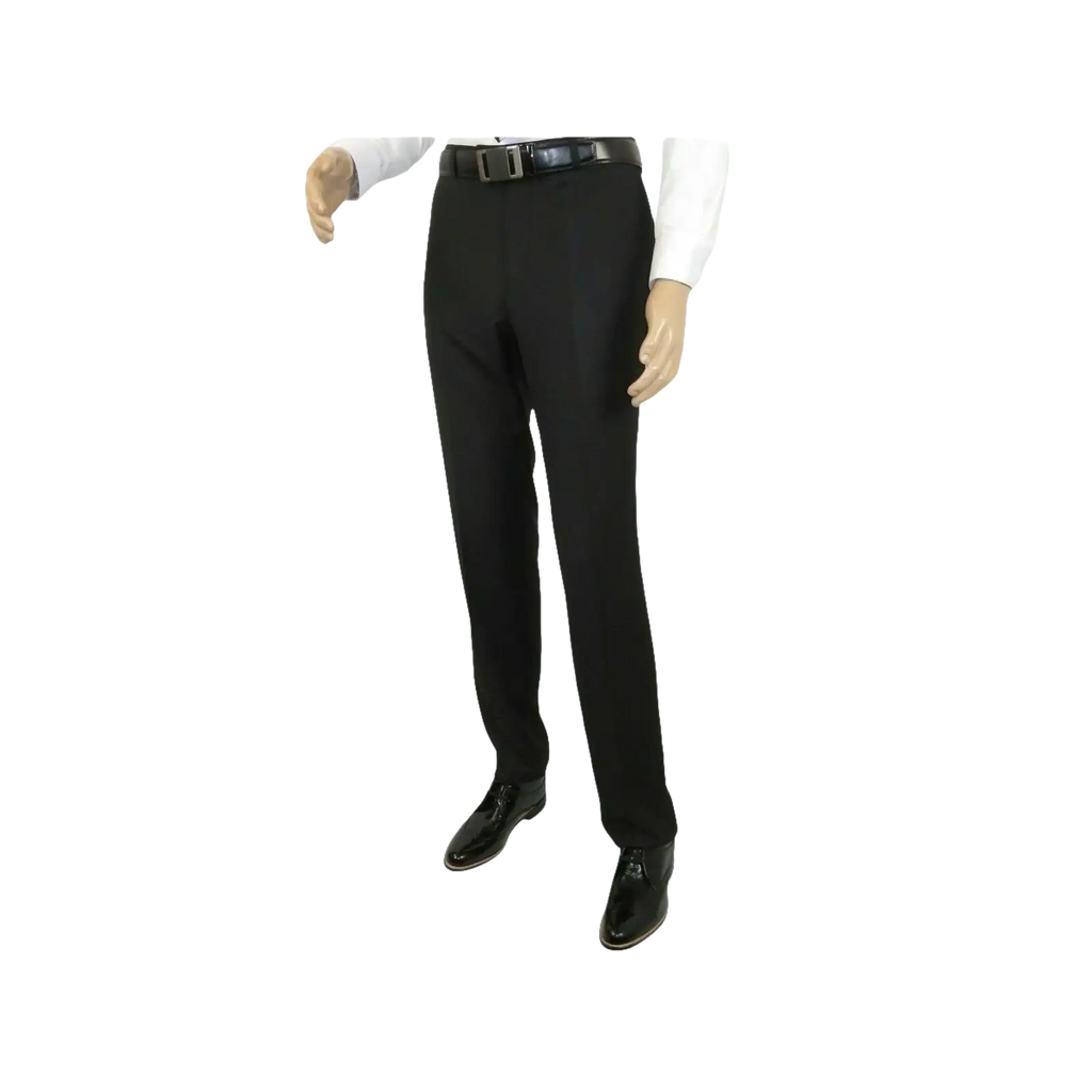 Men RENOIR Suit Solid Two Button Business Formal Classic Regular Fit 201 - 1 Black - J.Valintin Men's Wear Legend - 22369