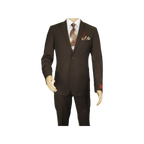 Men RENOIR suit Solid Two Button Business Formal Year Round Slim Fit 201 - 5 Brown - J.Valintin Men's Wear Legend - 92223