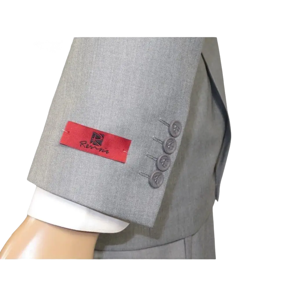 Men RENOIR suit Solid Two Button Business or Formal Slim Fit 202 - 2 Light gray - J.Valintin Men's Wear Legend - 202 - 2 - Lt Gray - 36S