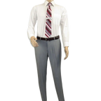 Men RENOIR suit Solid Two Button Business or Formal Slim Fit 202 - 2 Light gray - J.Valintin Men's Wear Legend - 202 - 2 - Lt Gray - 36S