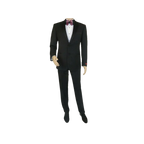 Men Renoir Tuxedo Two Button Notch Formal Satin Lapel Classic Fit 201 - 1 Black - J.Valintin Men's Wear Legend - 21662