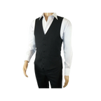Men RENOIR Vest Wool 140 Adjustable ,V - Neck 2 Pocket Fully lined 555 - 3 Charcoal - J.Valintin Men's Wear Legend - 80089