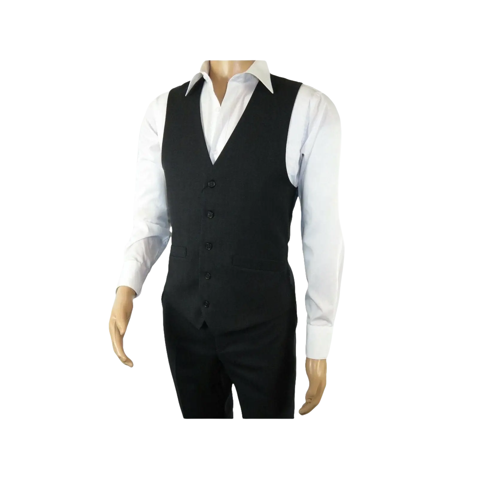 Men RENOIR Vest Wool 140 Adjustable ,V - Neck 2 Pocket Fully lined 555 - 3 Charcoal - J.Valintin Men's Wear Legend - 80089