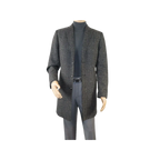 Men RENOIR Wool Blend Black White Plaid 3/4 Length Winter Coat W/Liner 43 - 18 - 095 - J.Valintin Men's Wear Legend - 19053