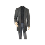 Men RENOIR Wool Blend Black White Plaid 3/4 Length Winter Coat W/Liner 43 - 18 - 095 - J.Valintin Men's Wear Legend - 19053