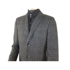 Men RENOIR Wool Blend Black White Plaid 3/4 Length Winter Coat W/Liner 43 - 18 - 095 - J.Valintin Men's Wear Legend - 19053