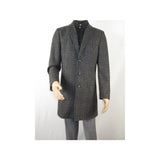 Men RENOIR Wool Blend Black White Plaid 3/4 Length Winter Coat W/Liner 43 - 18 - 095 - J.Valintin Men's Wear Legend - 19053