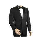 Men Renoir Wool Wedding Tuxedo Two Button Notch Formal Classic Fit 508 - 1 Black - J.Valintin Men's Wear Legend - 80386