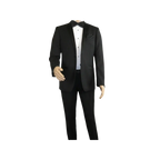 Men Renoir Wool Wedding Tuxedo Two Button Notch Formal Classic Fit 508 - 1 Black - J.Valintin Men's Wear Legend - 80386