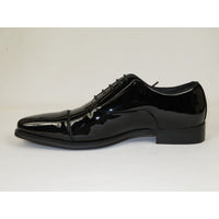 Men Santino Luciano Formal Dress Shoes Patent Leather Shiny Lace up C384 Black - J.Valintin Men's Wear Legend - 100825